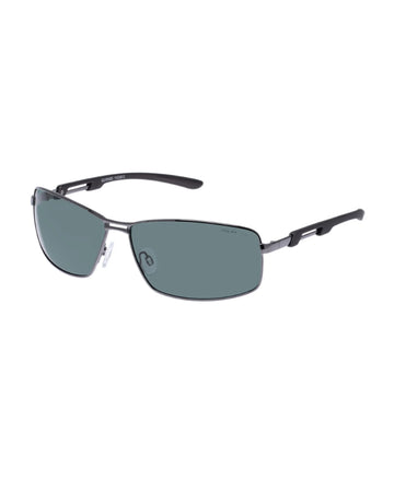 CANCER COUNCIL QUIRINDI GUNMETAL is a stylish slim-line style constructed with a full metal rim.