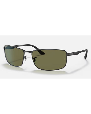 Ray-Ban RB3498 002/9A-61 Black / Green Polarised Lenses