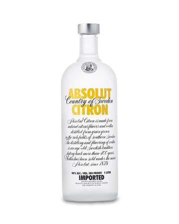 Absolut Citron Flavoured Vodka 1L