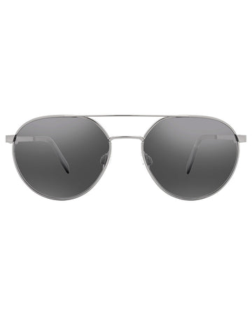 MAUI JIM  Waterfront Dual Mirror Silver to Black Round Unisex Sunglasses