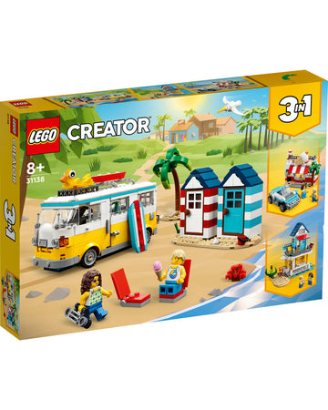 LEGO® Creator Beach Camper Van 31138 Building Toy Set (556 Pieces)