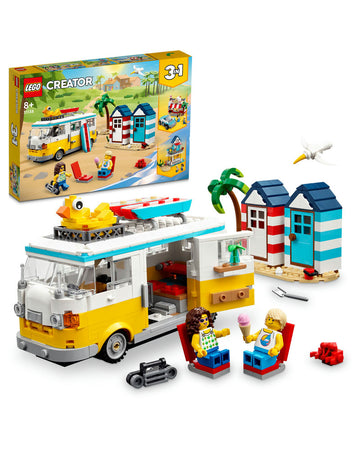 LEGO® Creator Beach Camper Van 31138 Building Toy Set (556 Pieces)