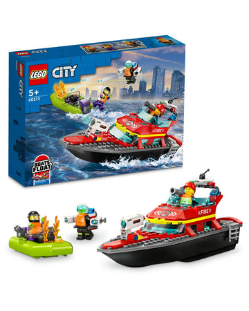 LEGO® City Fire Rescue Boat 60373 Building Toy Set (144 Pieces)