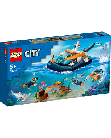 LEGO® City Explorer Diving Boat 60377 Building Toy Set (182 Pieces)