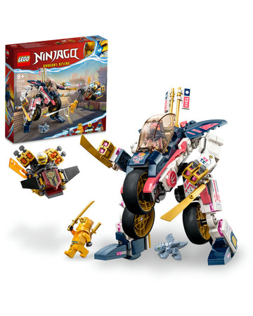 LEGO® NINJAGO® Sora’s Transforming Mech Bike Racer 71792 Building Toy Set (384 Pcs)