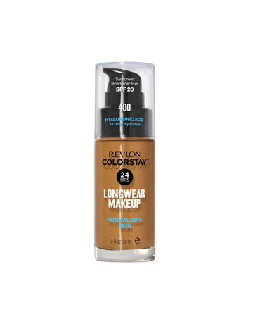 Revlon ColorStay Liquid Foundation Makeup, Normal/Dry Skin, SPF 20, 400 Caramel, 1 fl oz