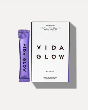 Vida Glow Natural Marine Collagen Sachets Blueberry