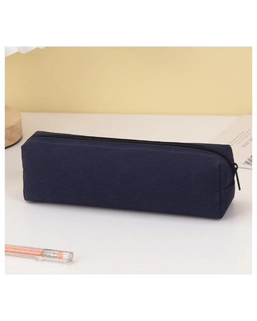 Marek Canvas Box Pencil Case Dark Blue