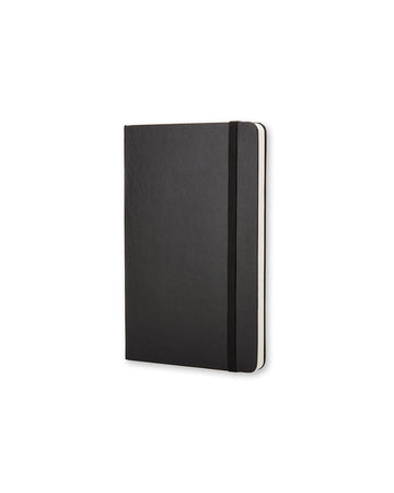 Classic Hard Cover Notebook Plain Large Black