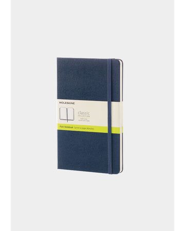 Classic Hard Cover Notebook Plain Large Sapphire Blue