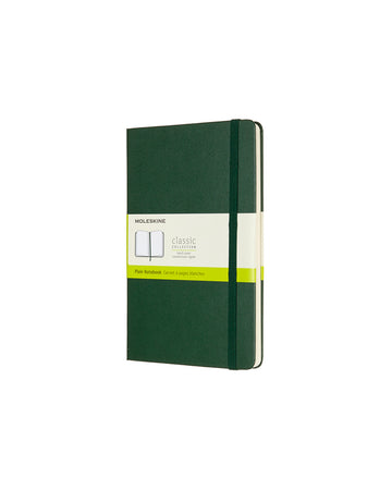 Classic Hard Cover Notebook Plain Large Myrtle Green