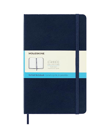 Classic Hard Cover Notebook Dot Grid Large Sapphire Blue