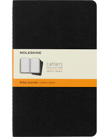 Cahier Notebook 3 Set Ruled Large Black