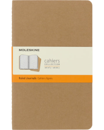 Cahier Notebook 3 Set Ruled Large Kraft