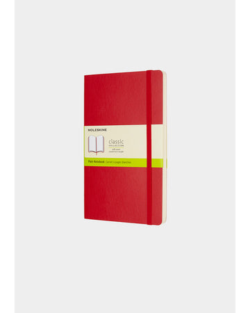 Classic Soft Cover Notebook Ruled Large Scarlet Red