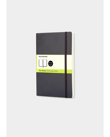 Classic Soft Cover Notebook Plain Large Black