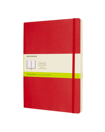 Classic Soft Cover Notebook Plain Extra Large Scarlet Red