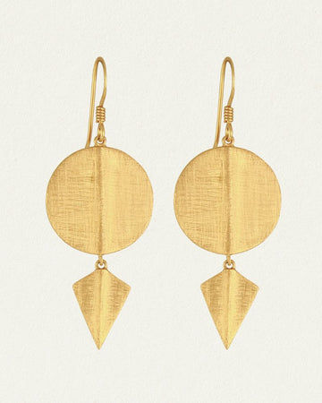 AEGEAN DISC EARRINGS 18K GOLD VERMEIL TS041E-GV