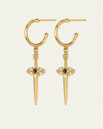 THEMIS EARRINGS 18K GOLD VERMEIL BLUE SAPPHIRE TS321E-GVPL