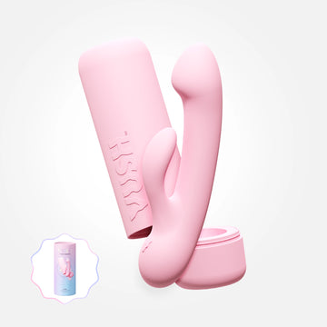 Glow - Compact + Rechargable Pink Rabbit Vibrator With Travel Case